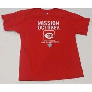 CINCINNATI REDS MISSION OCTOBER T-SHIRT 2010 MLB Playoffs Adult Size XL